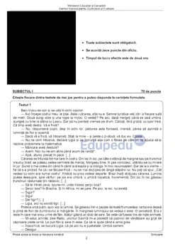 Romanian simulation subjects 1 Source: edupedu.ro