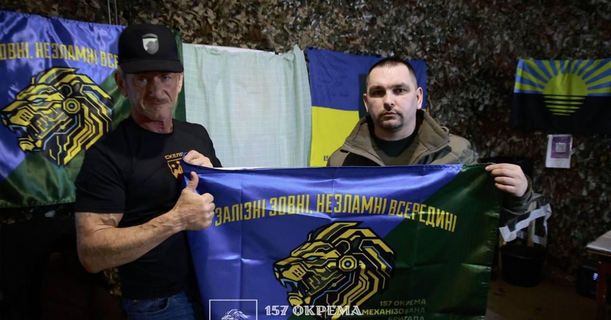 Video Sean Penn visited the front line in Donetsk. Actor's message to soldiers: 'Represent the best in us'
