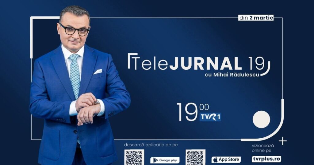 Video TVR enters the audience battle with the big TV stations. From 2 March, TVR1's main newscast moves to 19:00