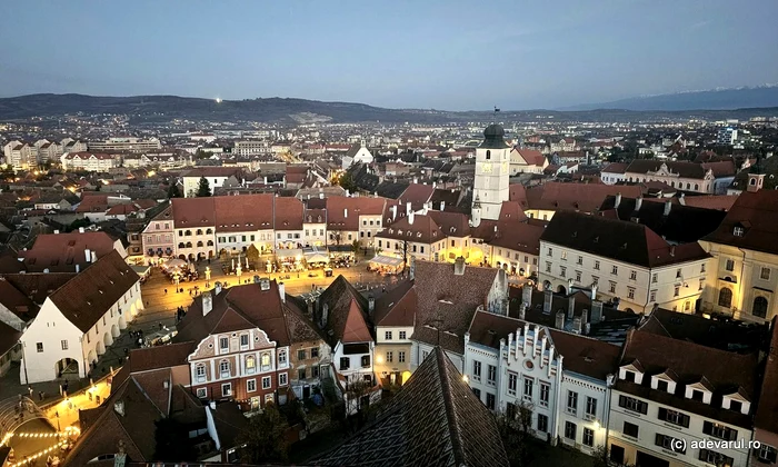 The city of Sibiu seen from the cathedral tower. Photo: Daniel Guță. TRUTH