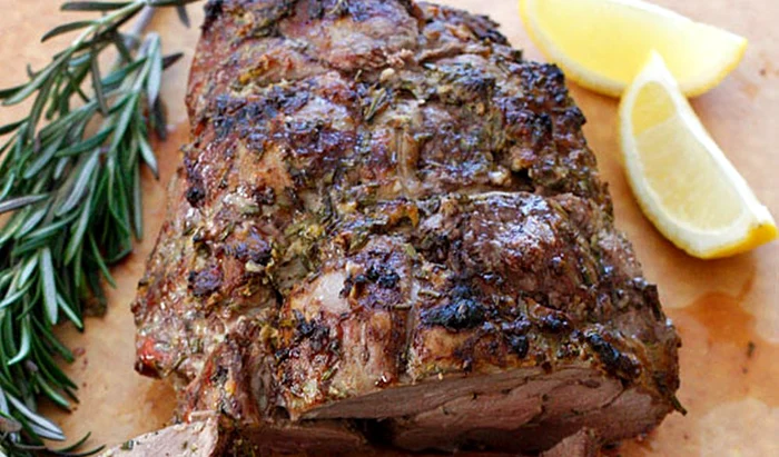 Baked leg of lamb