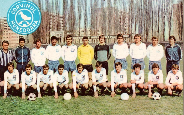Corvinul Hunedoara in 1981. Source: Illustrated. Delcampe