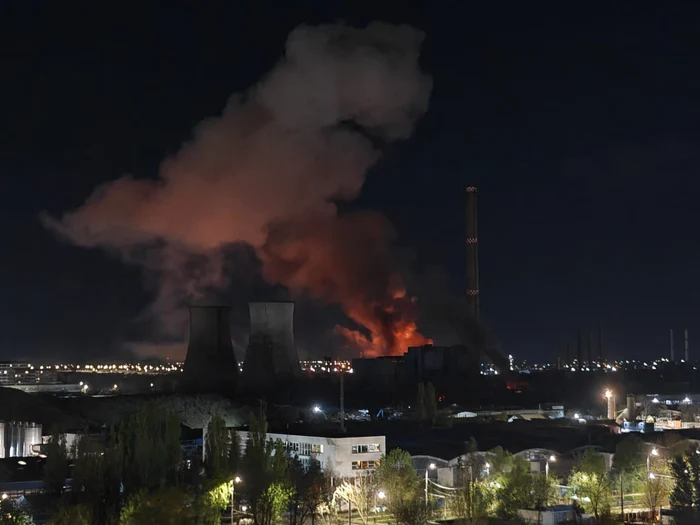 Explosion at CET PHOTO: Facebook/Info Traffic Bucharest and Ilfov 