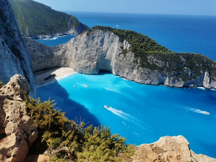 Navagio Beach, located in Zakynthos