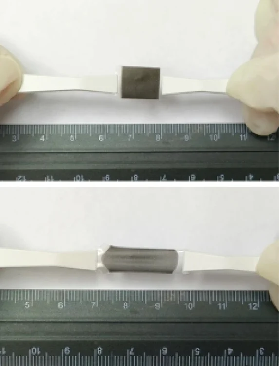 The patch with copper ions PHOTO: acs.org