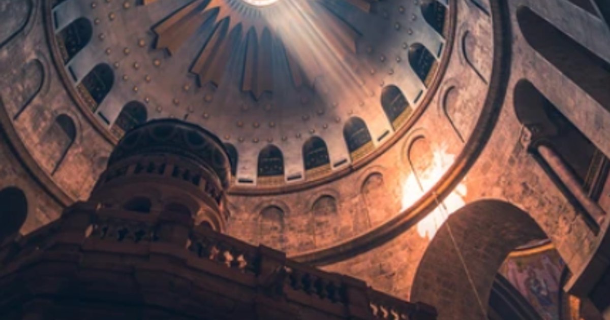 Galaction Gala in "the holiest place on earth": "The church looks like an island with golden trees"