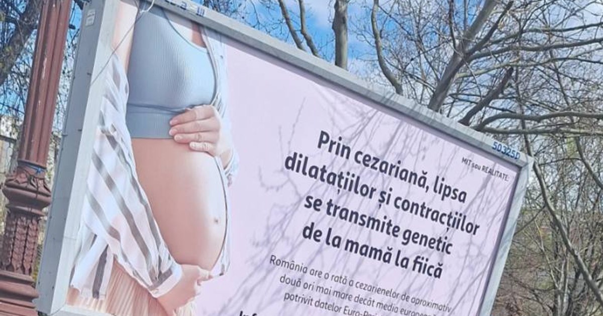 The College of Physicians draws attention to the information about caesarean section on the billboards in Bucharest: "They lack scientific foundation"