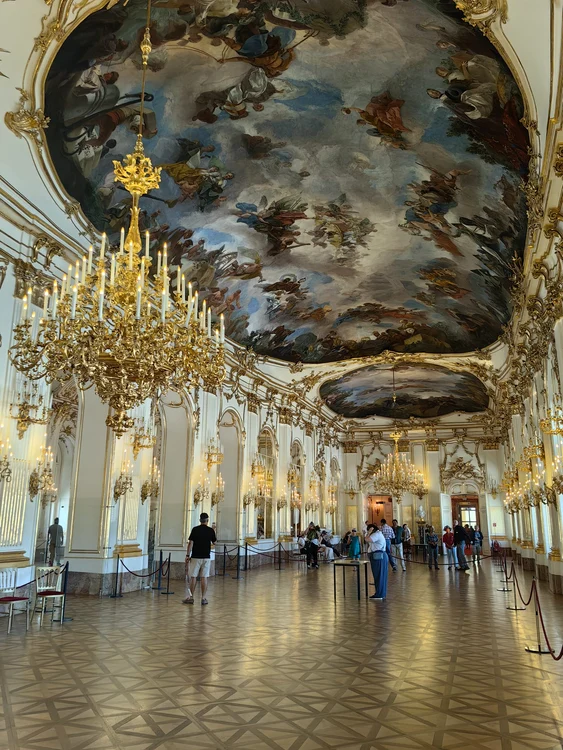 The Grand Gallery inside Schönbrunn Palace