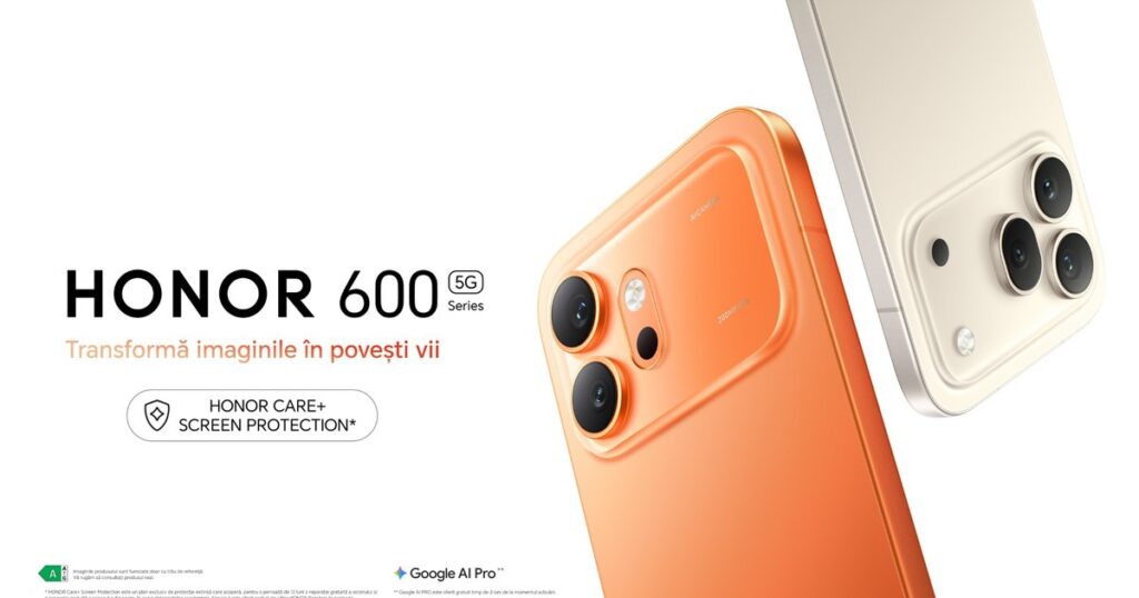 HONOR 600 arrives in Romania: the series that brings AI and advanced photography closer to the mid-range premium segment