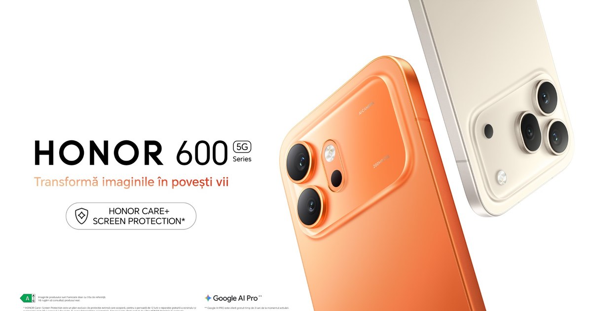 HONOR 600 arrives in Romania: the series that brings AI and advanced photography closer to the mid-range premium segment