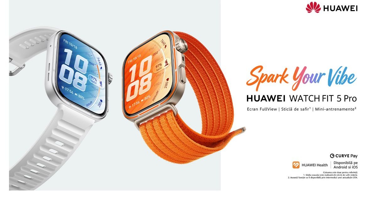 HUAWEI WATCH FIT 5 Series. The colorful mix of urban style and functions that help you stay fit