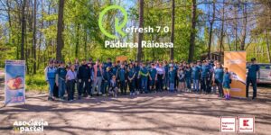 The pastel association and Kaufland Romania intervened with 80 volunteers in the Râioasa Forest, for a greening action