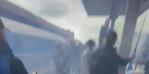 Video Pyrotechnic materials found in the toilets of the stadium in Sibiu. The Gendarmerie imposed dozens of sanctions at the final of the Romanian Cup