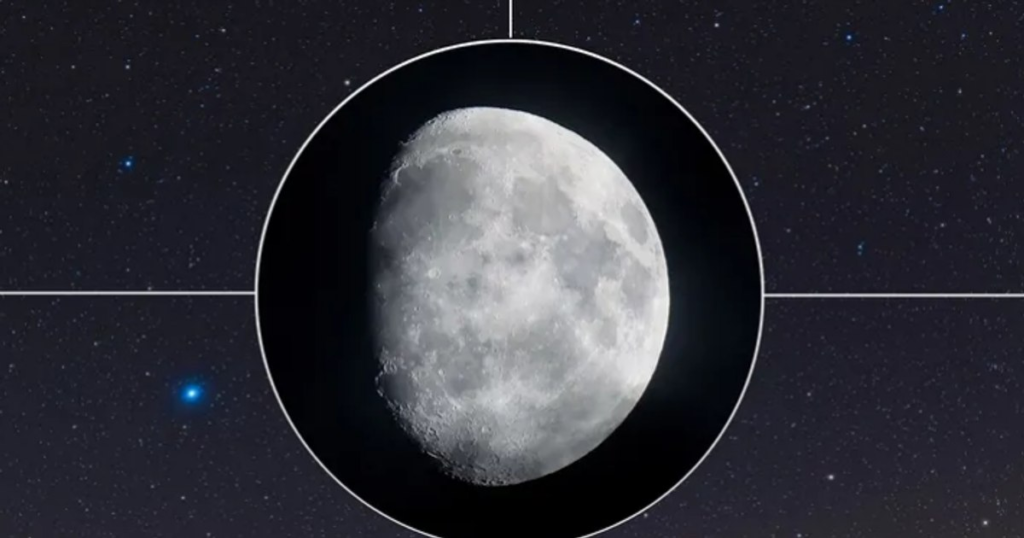 What is the blue star near the Moon, visible in the sky tonight: it is 12,000 times brighter than the Sun