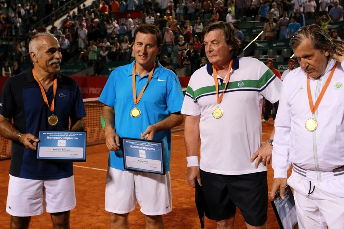 Mansour Bahrami, Andrei Pavel, Adriano Panatta and Ilie Năstase, in 2013 (Photo: Marian Burlacu)