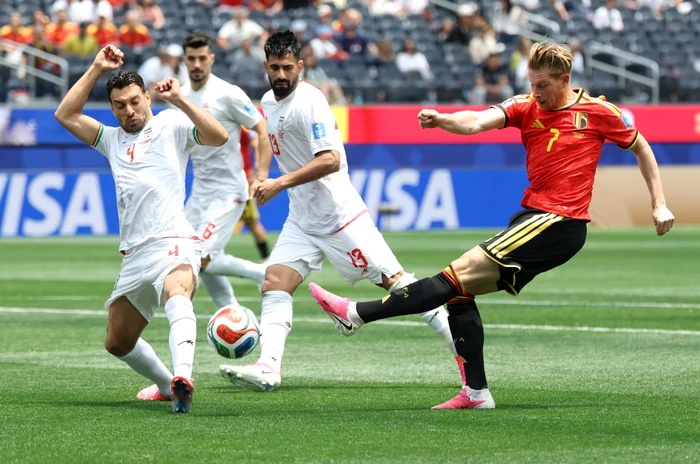 Kevin De Bruyne had an extremely pale evolution in the match against Iran (Photo: EPAImages)