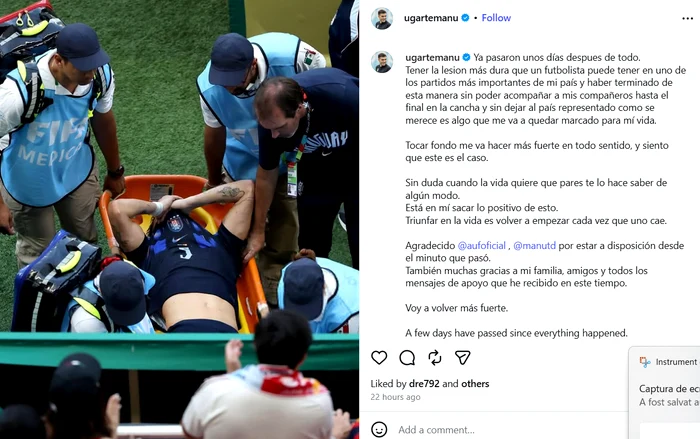 Ugarte's post on Instagram 