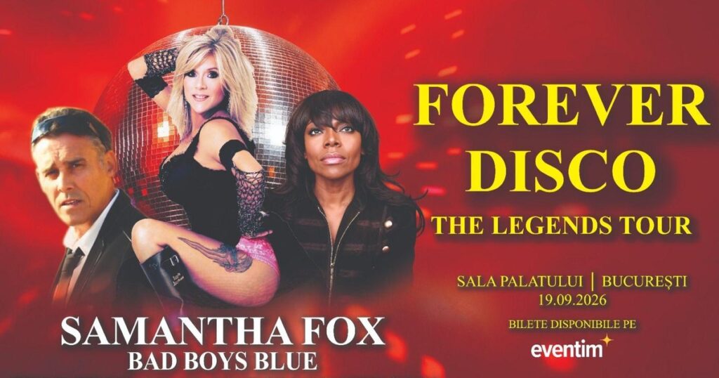 Samantha Fox, Bad Boys Blue and Eruption return to Bucharest: three disco legends bring back the 80s on the stage of the Palace Hall