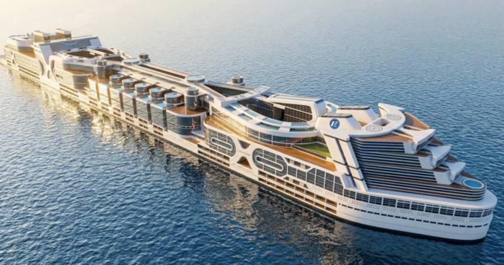The floating city of the future: 80,000 people will live on a ship that will circle the Earth
