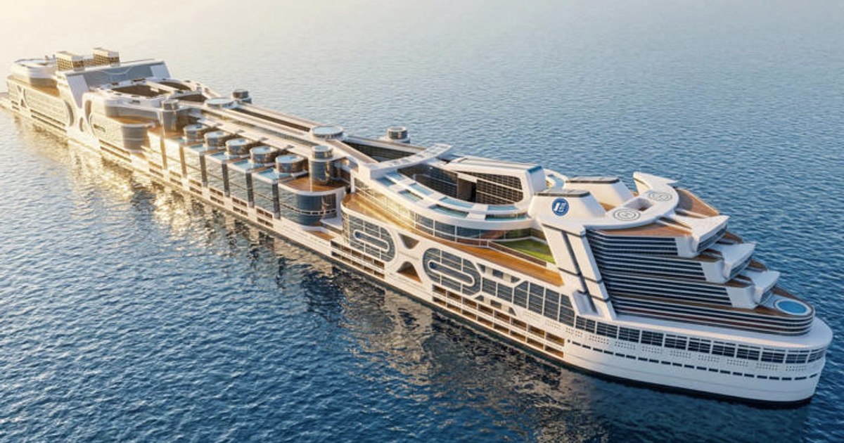 The floating city of the future: 80,000 people will live on a ship that will circle the Earth