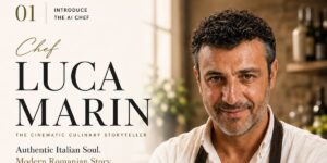 The truth and Click!, partnership with the first chef in Romania created with artificial intelligence. Who is Luca Marin?