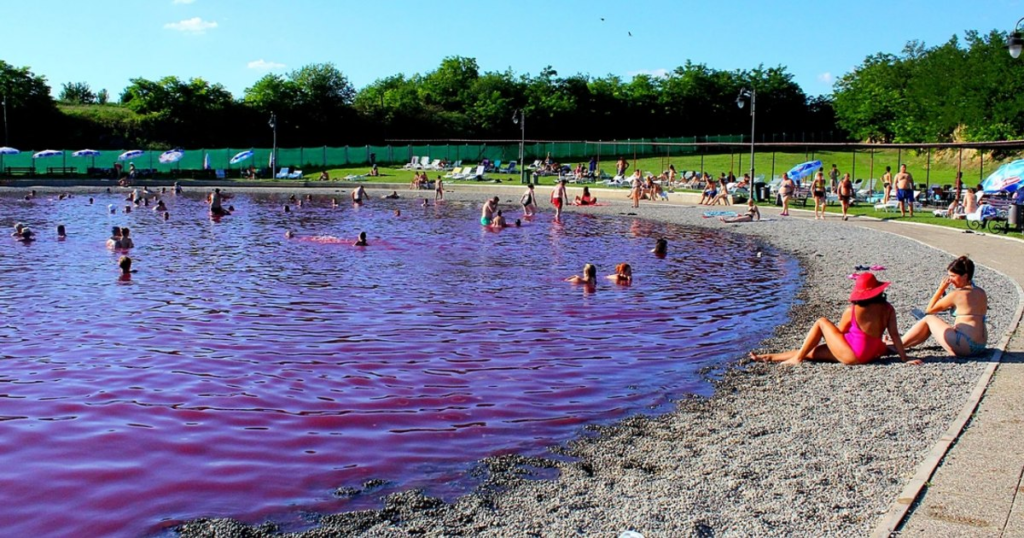 Video Amazing lake that changes color from pink to purple and has healing effects: thermal water up to 35°C, magnet for tourists