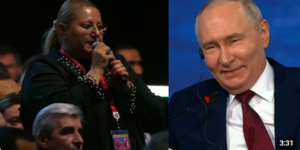 Video Soșoaca made Putin laugh at the forum in St. Petersburg after saying that Romania “does not have a president”. MEP: “We admire you”