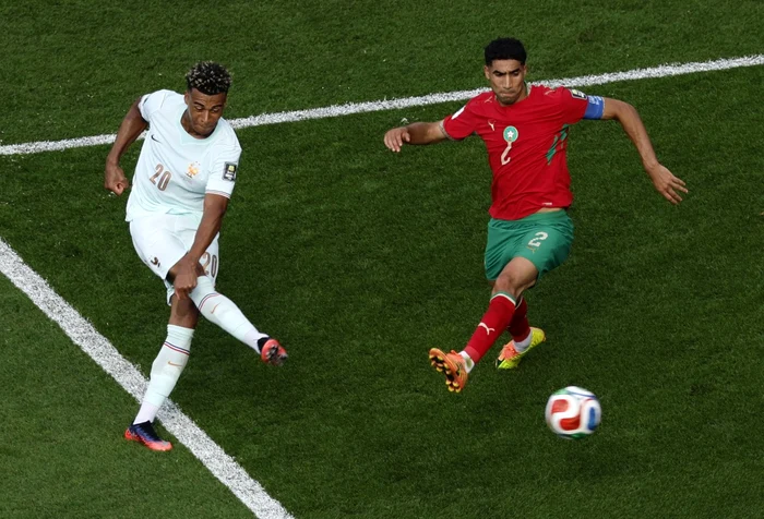 Doue shot towards Morocco's goal (Photo: EPAImages)