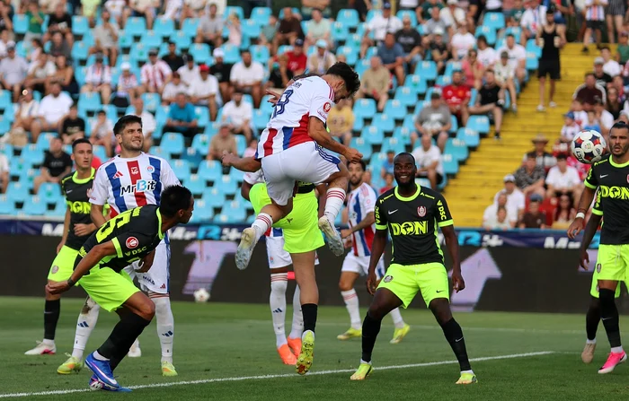 Joao Lameira scored with a header in the opening match in Galați (Photo: sportpictures)