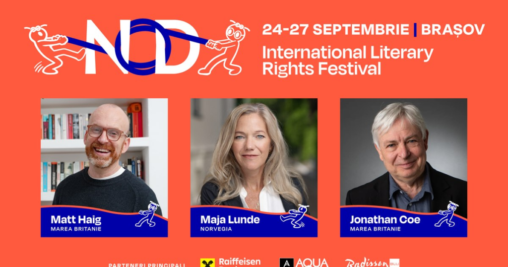 Jonathan Coe, Maja Lunde and Matt Haig are coming to NOD Festival (Brașov, September 24-27, 2026)
