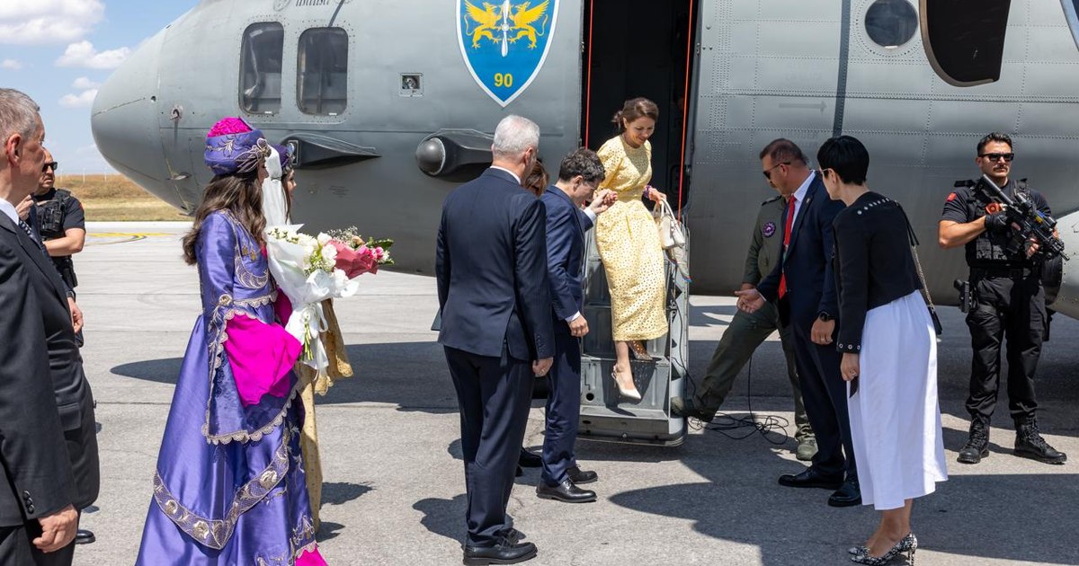 Photo President Nicușor Dan and Mirabela Grădinaru arrived in Ankara. The first meeting was with a delegation from the US Congress