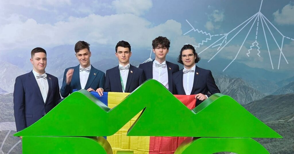 Romania on the podium at the 2026 International Physics Olympiad. Romanian students won two gold and three silver medals