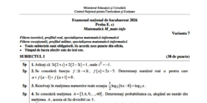 Special baccalaureate 2026: More difficult subjects in Mathematics, for students who are late. The fallback tested more knowledge