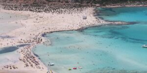 A spectacular destination in Greece with turquoise waters and white sand, choked with tourists. Limited access to the famous Balos Lagoon