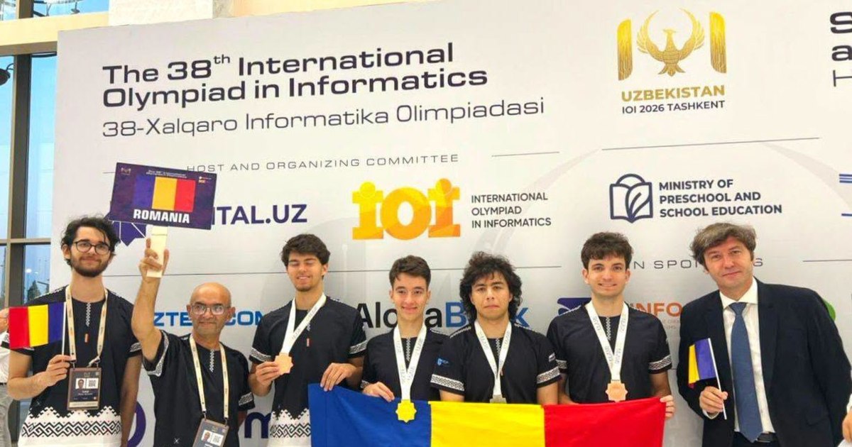 Romanian students won one gold, one silver and two bronze medals at the International Informatics Olympiad in Uzbekistan